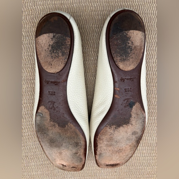 Louis Vuitton Cream Leather Ballet Flats EU38.5 - Picture 5 of 7